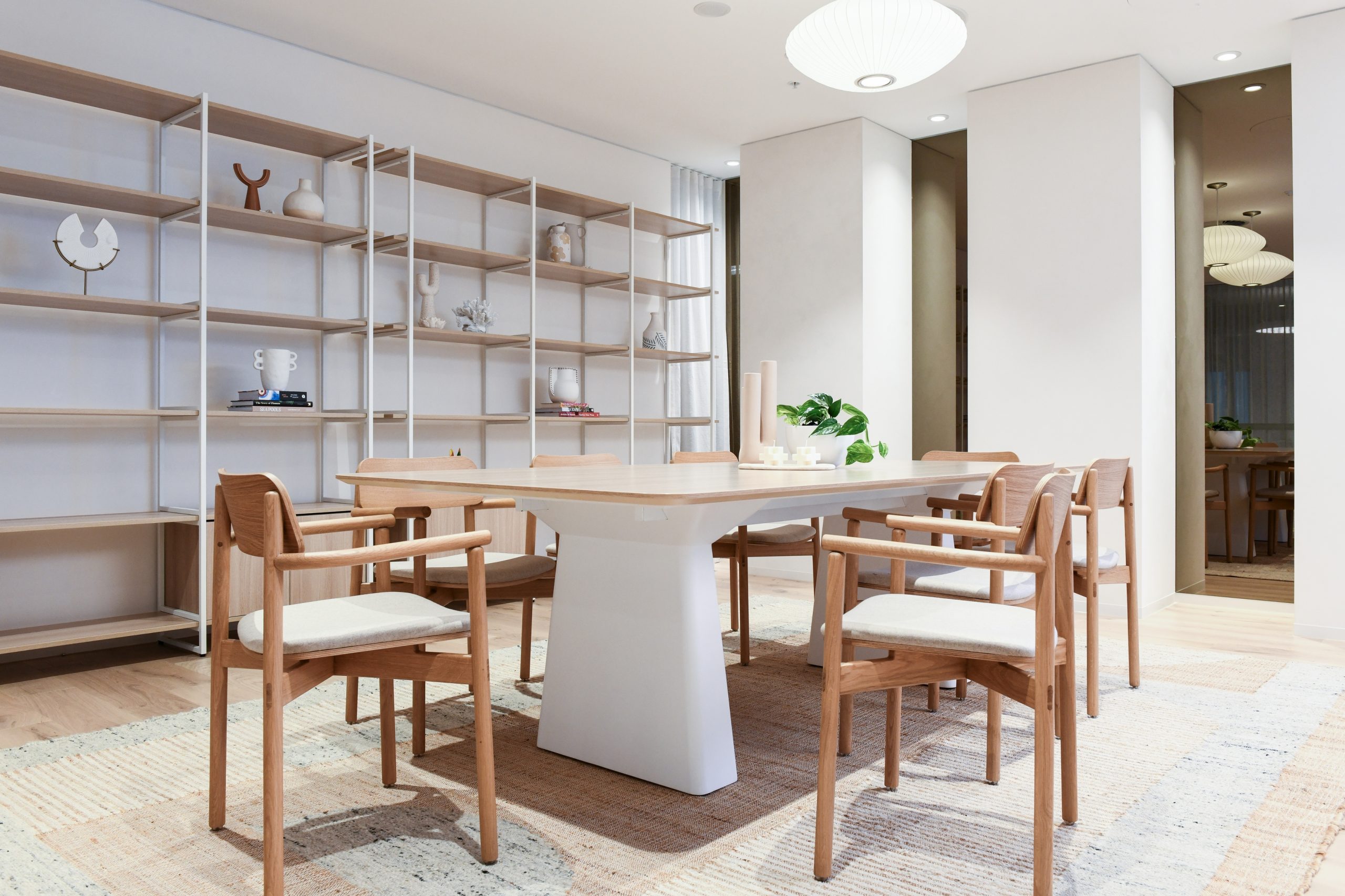 Milo Boardroom table with static seating